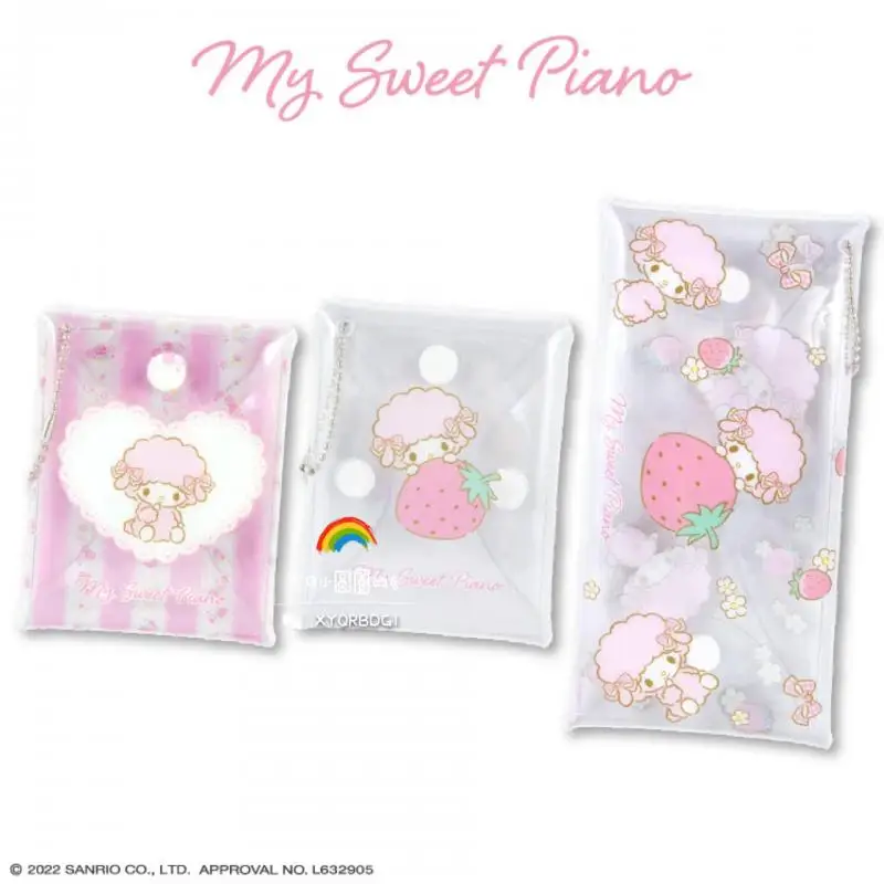 Sanrio Series My Sweet Piano Pen Case Tissue Bag Lamb\\\'s Wool Bag Key Ring Key Holder Cosmetic Bag Kawaii Anime Plush Girl Toys