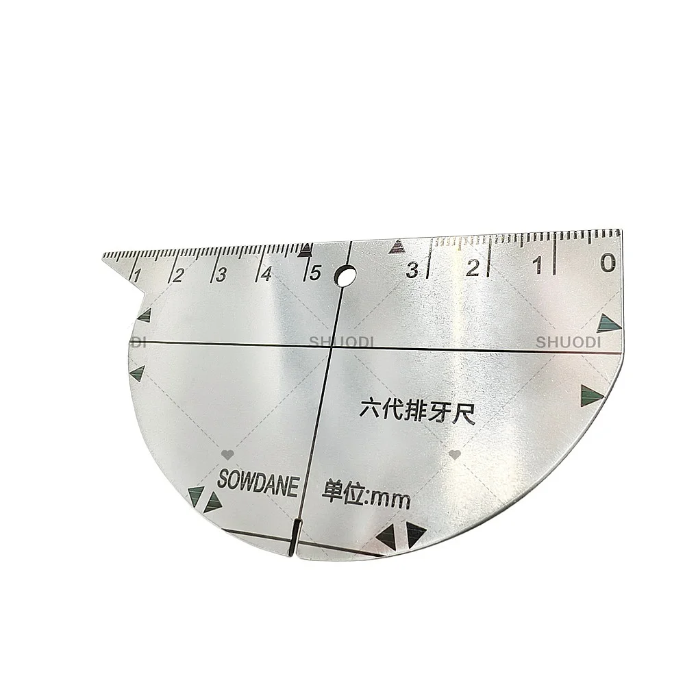 Laboratory Stainless Steel Guide Plate Ruler Teeth Arrangement Work Tool