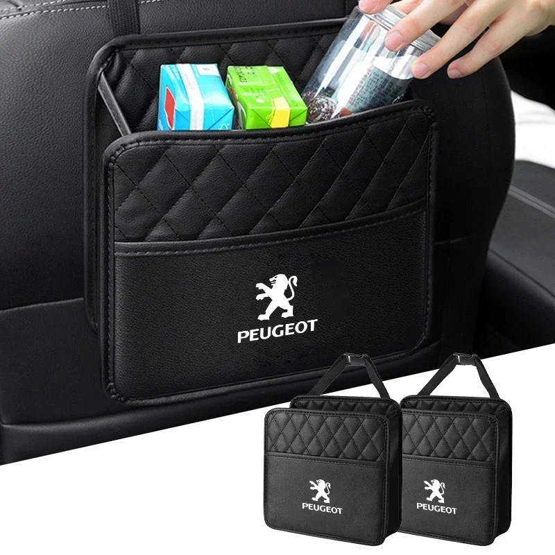 Car Back Seat Storage Bag Organizer Hanging Bag For Peugeot GT 3008 308 T9 208 508 2008 5008 207 206 408 108 4008 Accessories