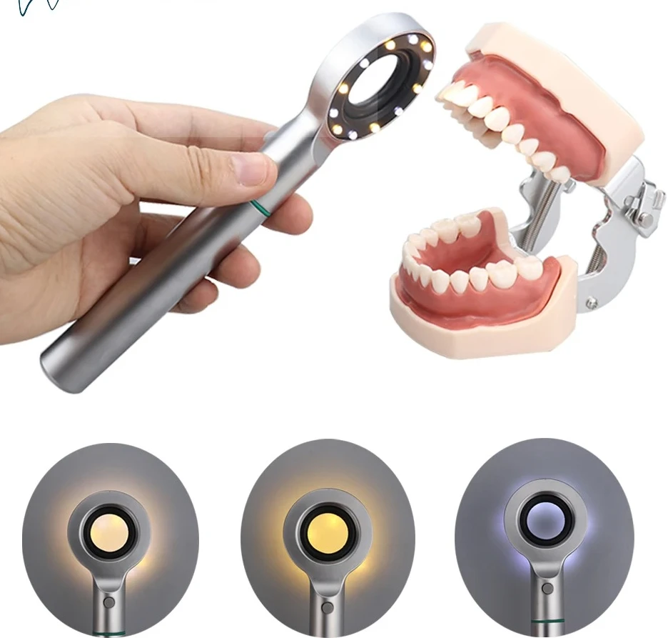 

High Quality Cosmetic Restoration Colorimetric Lamp LED Shade Matching 3 Color 12Pcs LED Oral Base Light