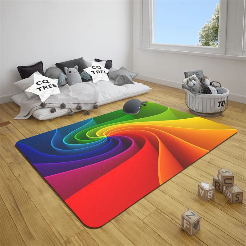 Nordic 3D Printed Large Carpets Bedroom Mat Soft Flannel Area Rugs Anti-Slip Rug for Living Room Home Decor Parlor Tapetes