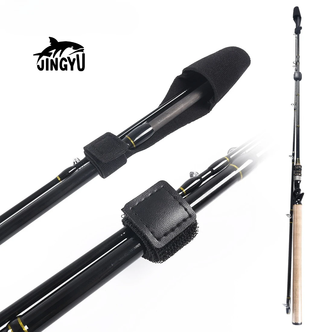 Elastic Rod Strap Fishing Rod Protector Magic Tape Tie Belt Fishing Lure Rod Accessories
