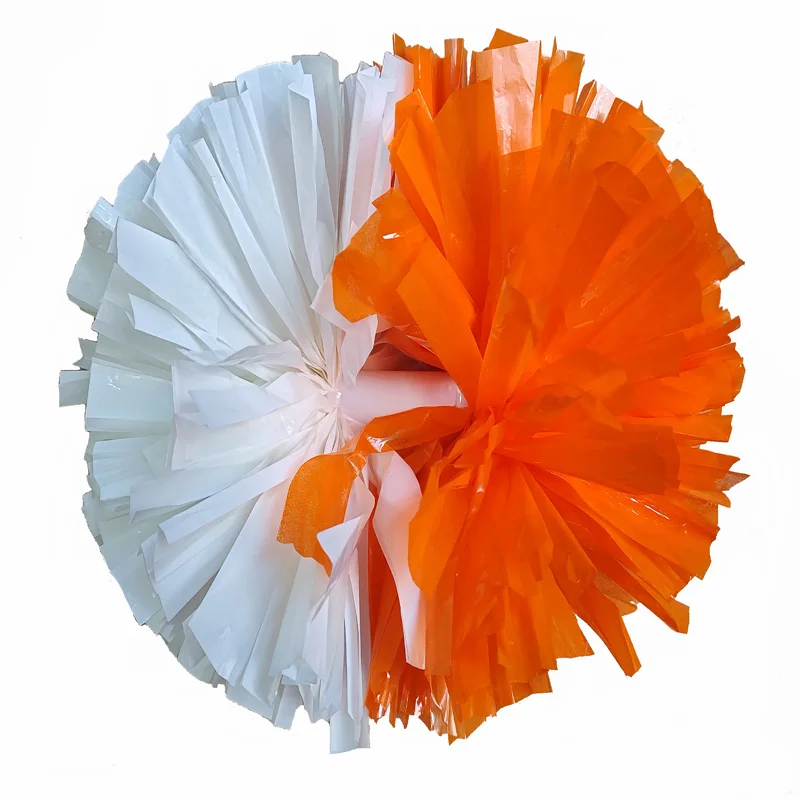 2 Stück, Bommel mit blau-weißen Poms, 32 cm, Baton-Griff, Sport Victory Supplies, lichtecht