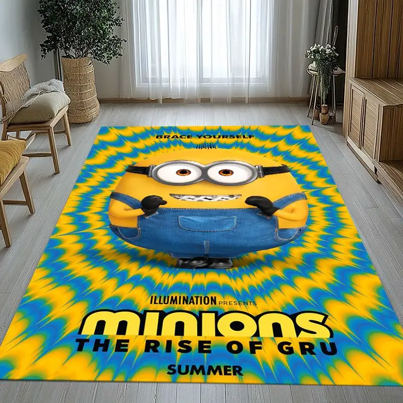 Funny Cute M-Minions Cartoon Soft Non-Slip Large Area Rug for Living Room,Bedroom Playroom Carpet Mat for Sofa,Home Decor Gift
