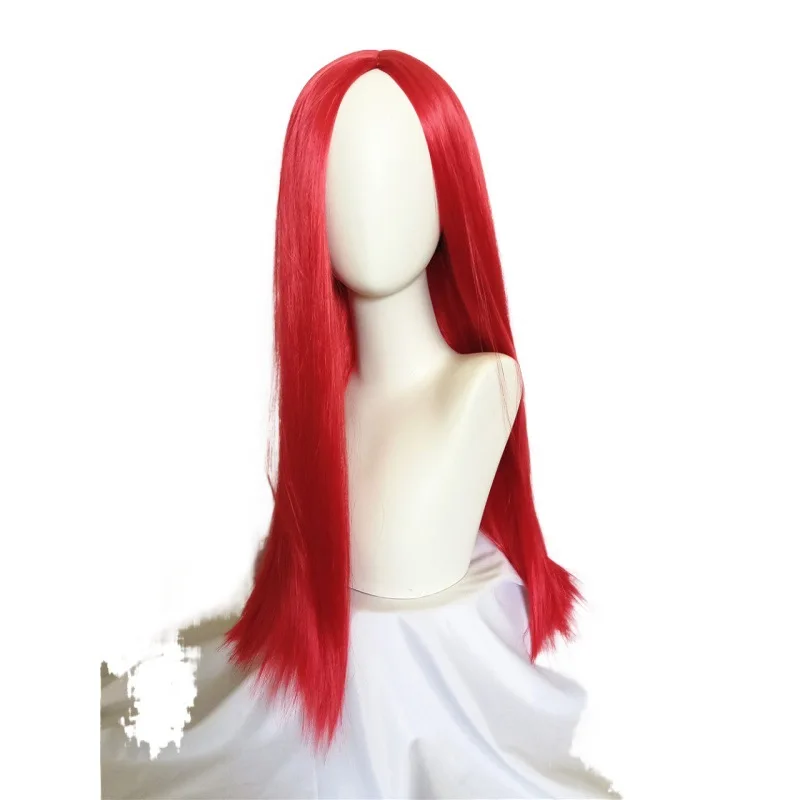 Halloween Horror Night Anime Wig Sally Cosplay Wigs Red Medium Long Straight Hair Wig For Female