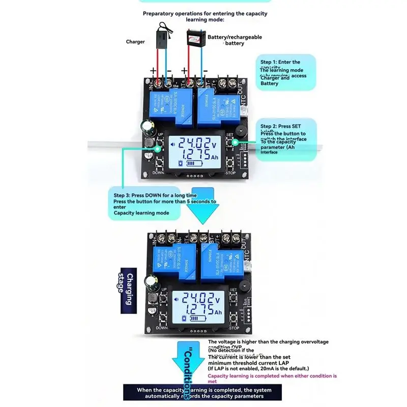 DTB7 for XY-BT13L 30A Battery Charge Discharge Control Module with Enhanced Protection for Solar EV UPS
