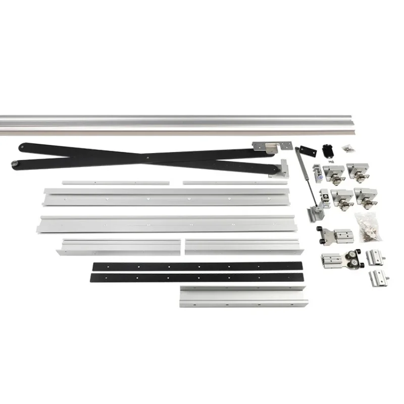 Hidden single-open button door slide rail plug-in telescopic side mount