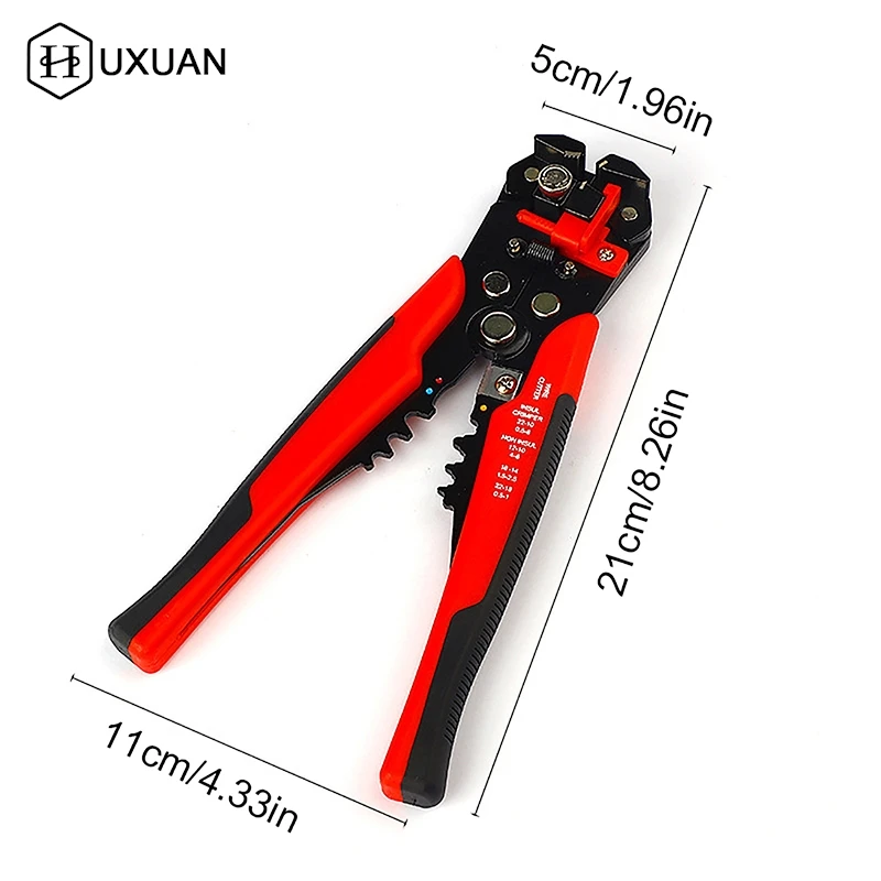 

Crimper Cable Cutter Adjustable Automatic Wire Stripper Multifunctional Stripping Crimping Pliers Terminal Hand Tool