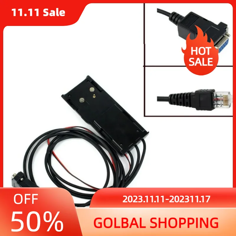 

Two-Way Radio Accessory 3 in1 RIB-Less Programming Cable for Motorola GP300 GP88S CP200 GM300 Walkie-Talkies