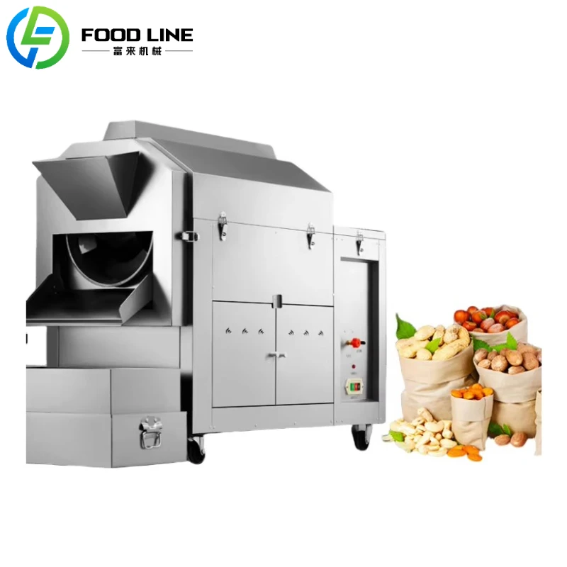 

Customized Commercial Multi-functional in Restaurant and Catering Electric Gas Almond Sesame Peanut Food Nut Roasting Machine