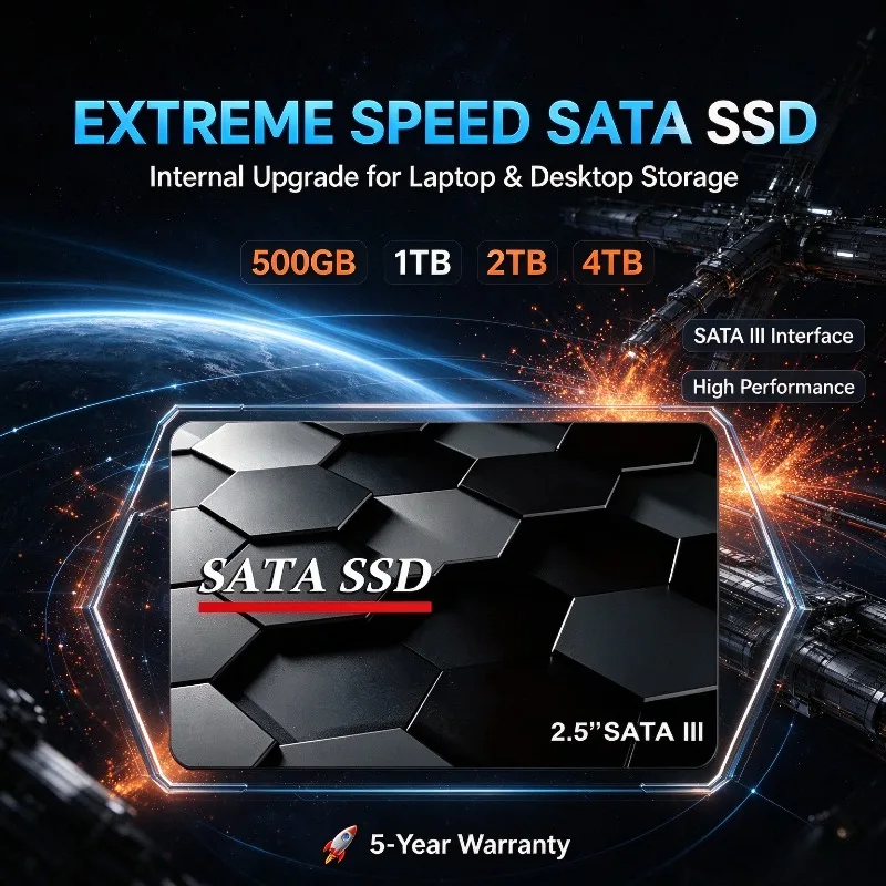 Internal Hard Disk 2.5 Inch SATA3 SSD 500GB 4TB High Speed Solid State Drive 1TB 2TB For Laptop Desktop Computer Storage Upgrade