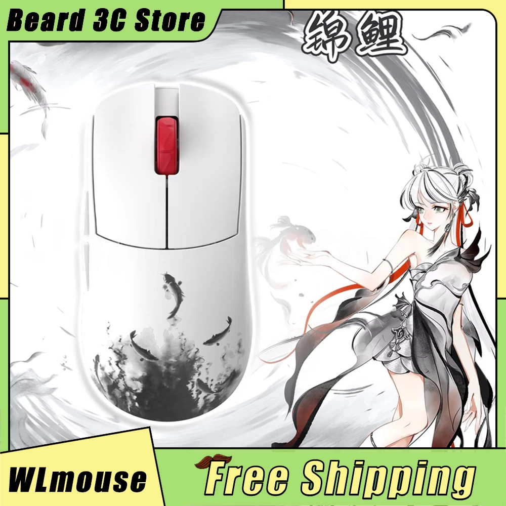 

WLmouse Magnesium Shadow Mouse 2.4G Wireless PAW3950HS Sensor Magnesium Alloy Mice Lightweight FPS Gaming Mouse Pc Gamer Custom