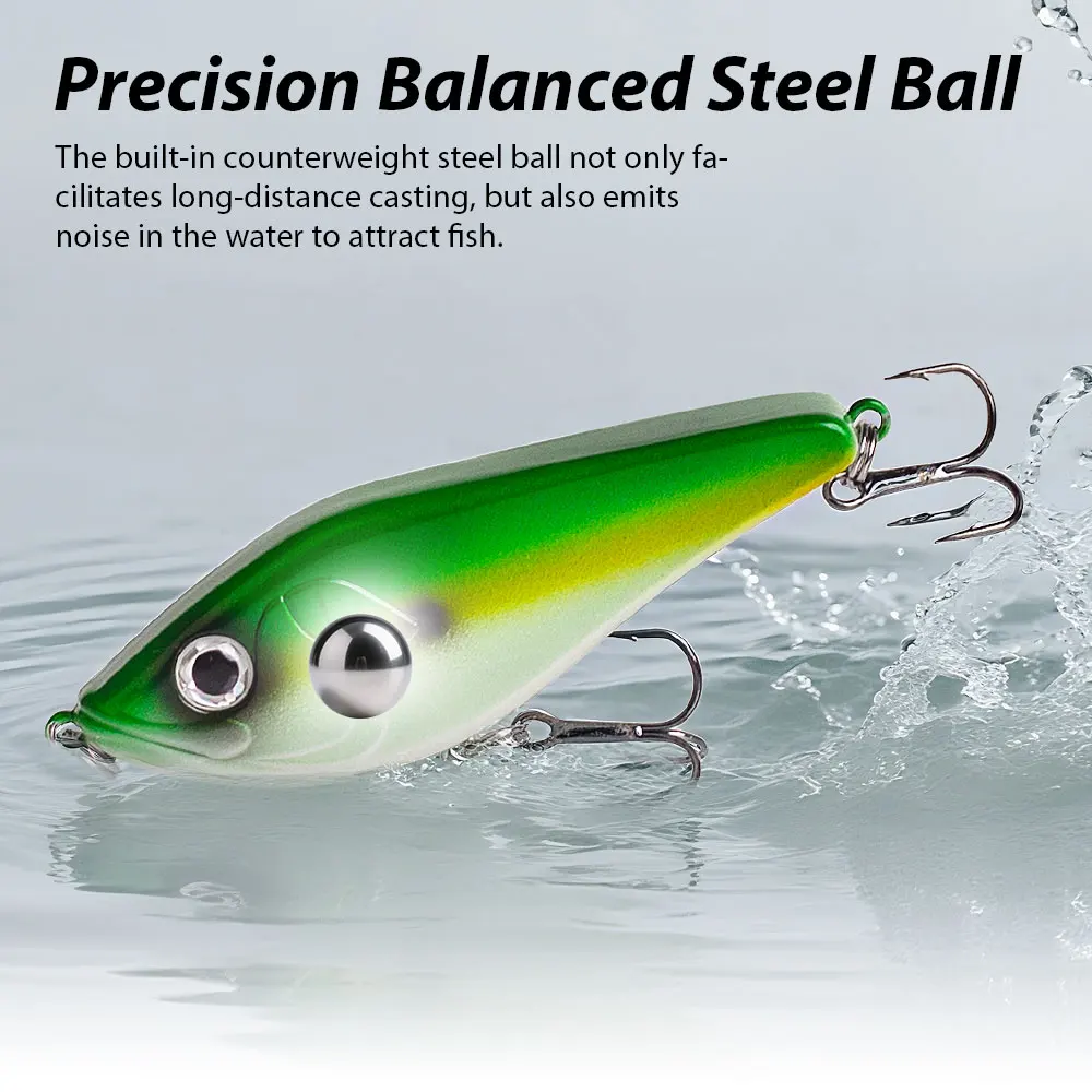 Jerkbait VIB 80mm 15.5g para lucios – Hundimiento lento - imagen 5