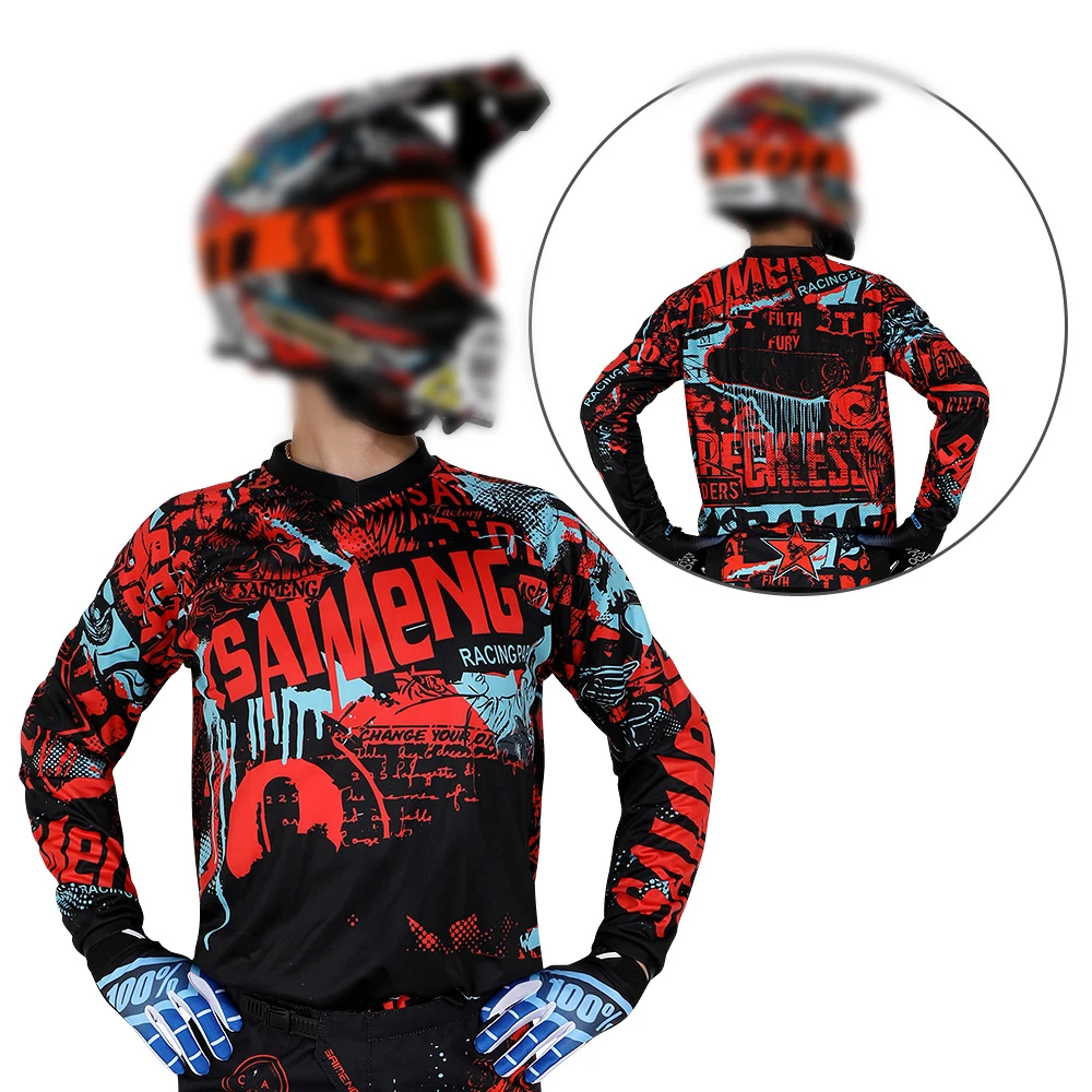 

Motocross Jersey racing Mens Women's Off-road MX DH BMX ATV MTB Enduro MOTO Motorcycle Dirt Bike XXXXL Long sleeved T-shirt