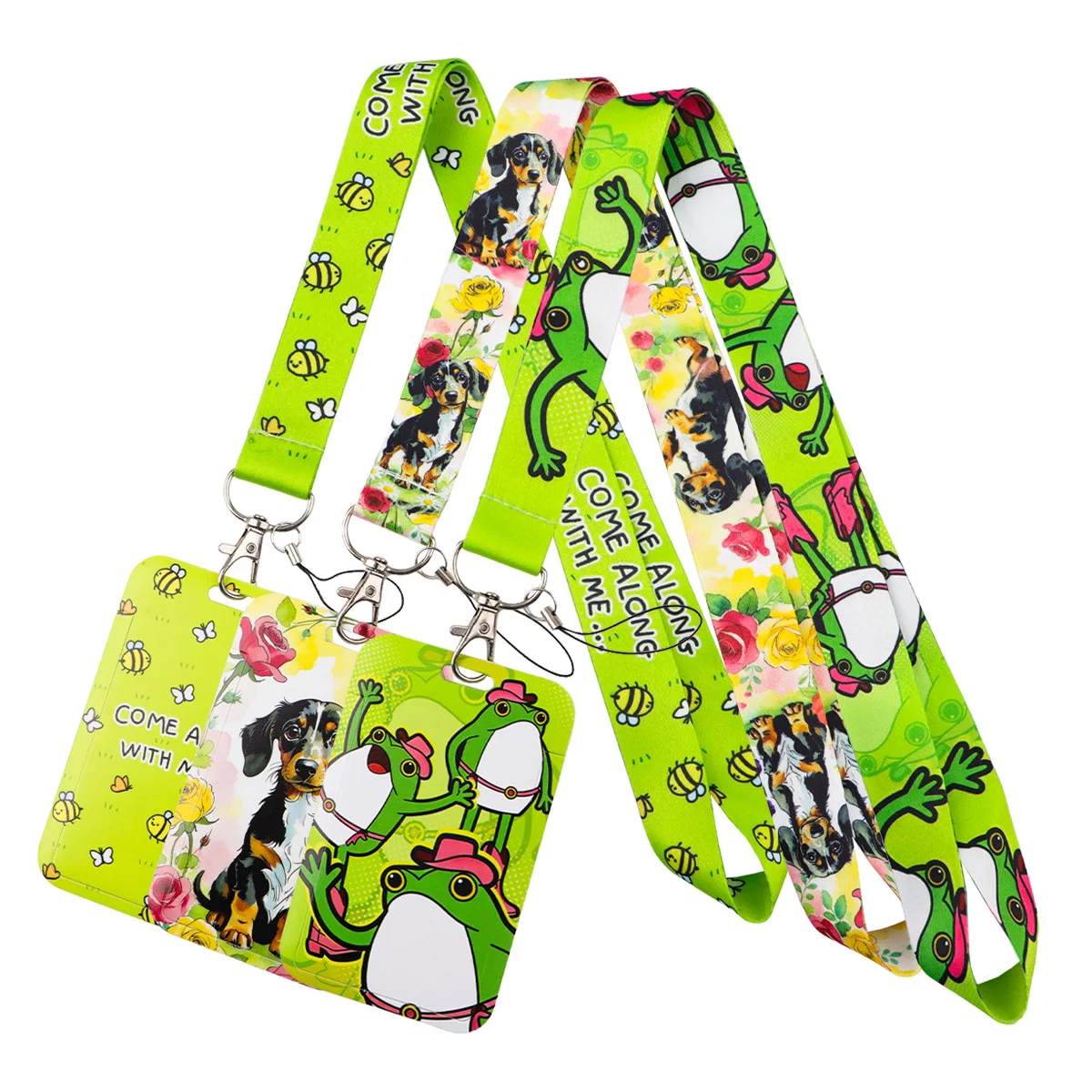 

Animals Dachshund Frog Lanyard Neck Strap Keychain ID Card Cover Badge Holder Mobile Phone Hang Rope Keyring Accessories Gifts