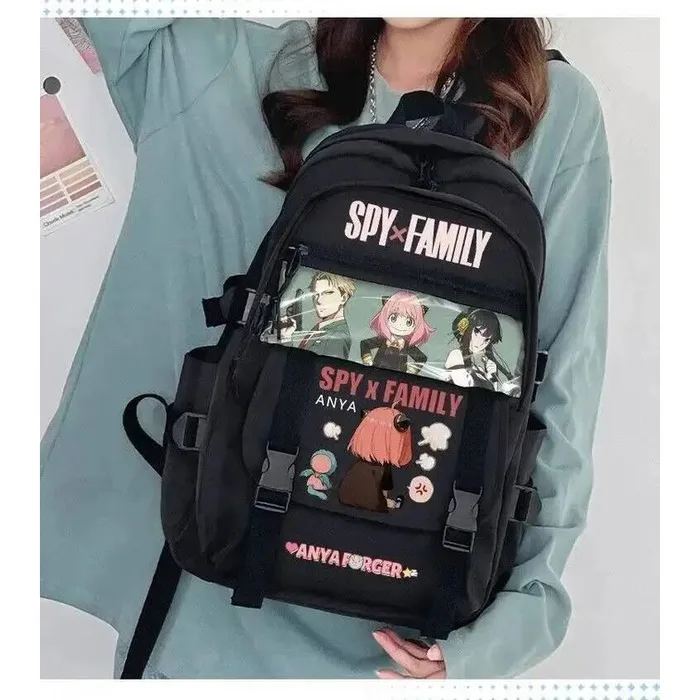 

Clear Ita Bag White Black Spy X Family Student School Bags Large Capacity Mochilas Backpacks For Girls Anime Game