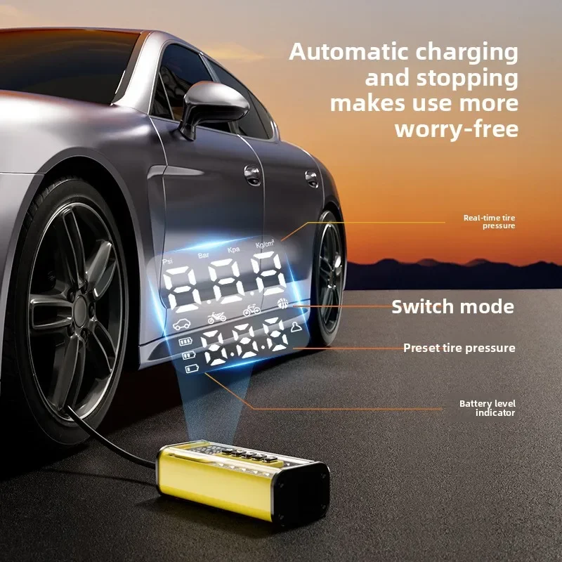 

Intelligent Wireless Digital Display Electric Inflator - Portable Universal Tire Pump for Cars, Bicycles & More