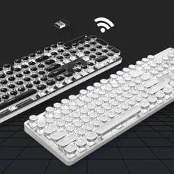 Keyboard 2.4G Wireless Bluetooth Gaming Mechanical Keyboards RGB Light 104 Keys Hotswap Type-C Three Mode Metal Keyboard Keycap