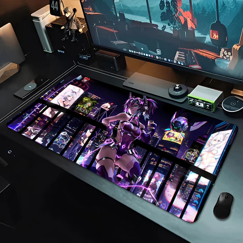 لوحة ماوس كبيرة لعبة V-Vshojo M-Michi Mochievee لاعب لوحة المفاتيح عدم الانزلاق مكتب دراسة مكتب حصيرة الكلمة حصيرة الكمبيوتر السجاد لوحة الماوس