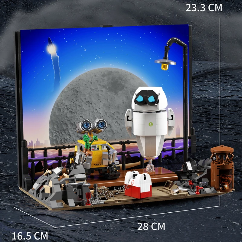 Disney Pixar Wall E EVE Love Movie Space Robot Figures Model Friends Ideas Building Block Brick Gift Kid Birthday Girls Boys Toy