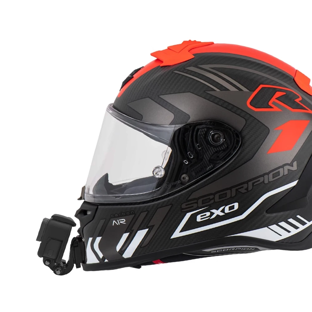 TUYU Scorpion Exo R1 EXO-R1 EVO Casco Supporto per mentoniera in alluminio personalizzato per GoPro per fotocamera Insta360 X4 X3 X2 One Rs DJI34