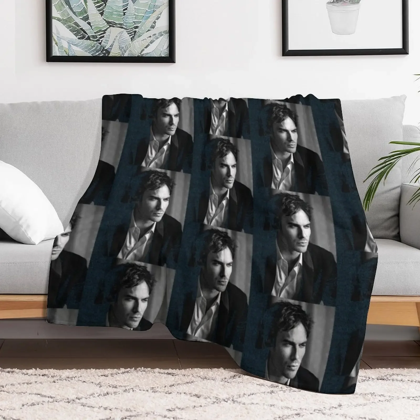 ian somerhalder Throw Blanket Soft Cozy Blanket for Pet Kids Adults
