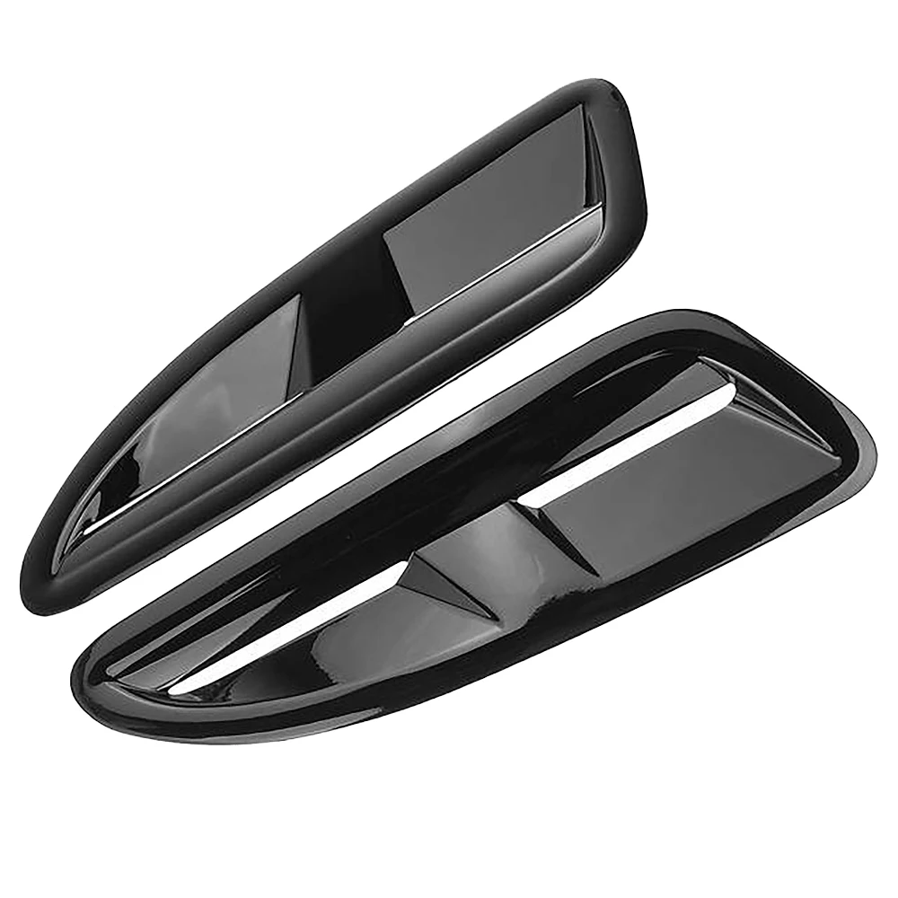 Super Sale 1 Pair XKR Style Universal Car Bright Black Front Hoods Bonnet Vents Air Outlet Cover Trim for Jaguar XKR XK8