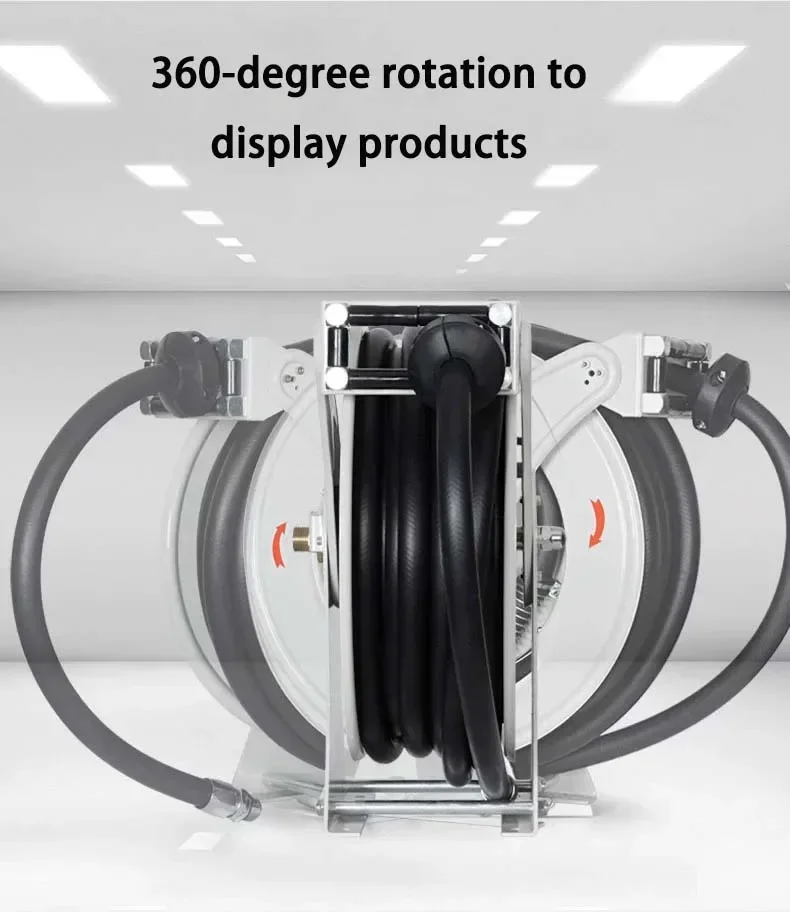 Factory Direct Automatic Retractable 1 Inch 15 Meters Fuel Hose Reel with Hose for Refueling Machine Fuel Transfer System