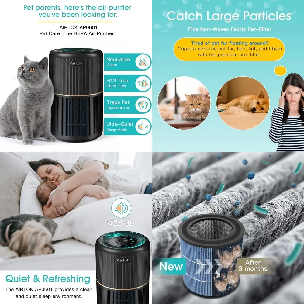 

Двухканальные очистители воздуха для дома и офиса с 12 ароматическими картриджами, H13 HEPA, 4-ступенчатая фильтрация для помещений площадью 376 кв. футов - черные, готовы к использованию в Калифорнии