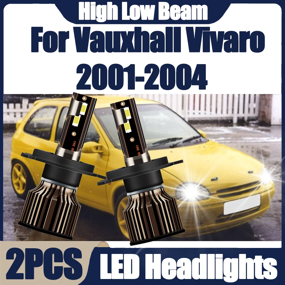 

2PCS 130W Car Headlamps 3570 CSP Chips H4 LED Headlight Bulbs 6000K White 30000LM 12V For Vauxhall Vivaro 2001 2002 2003 2004