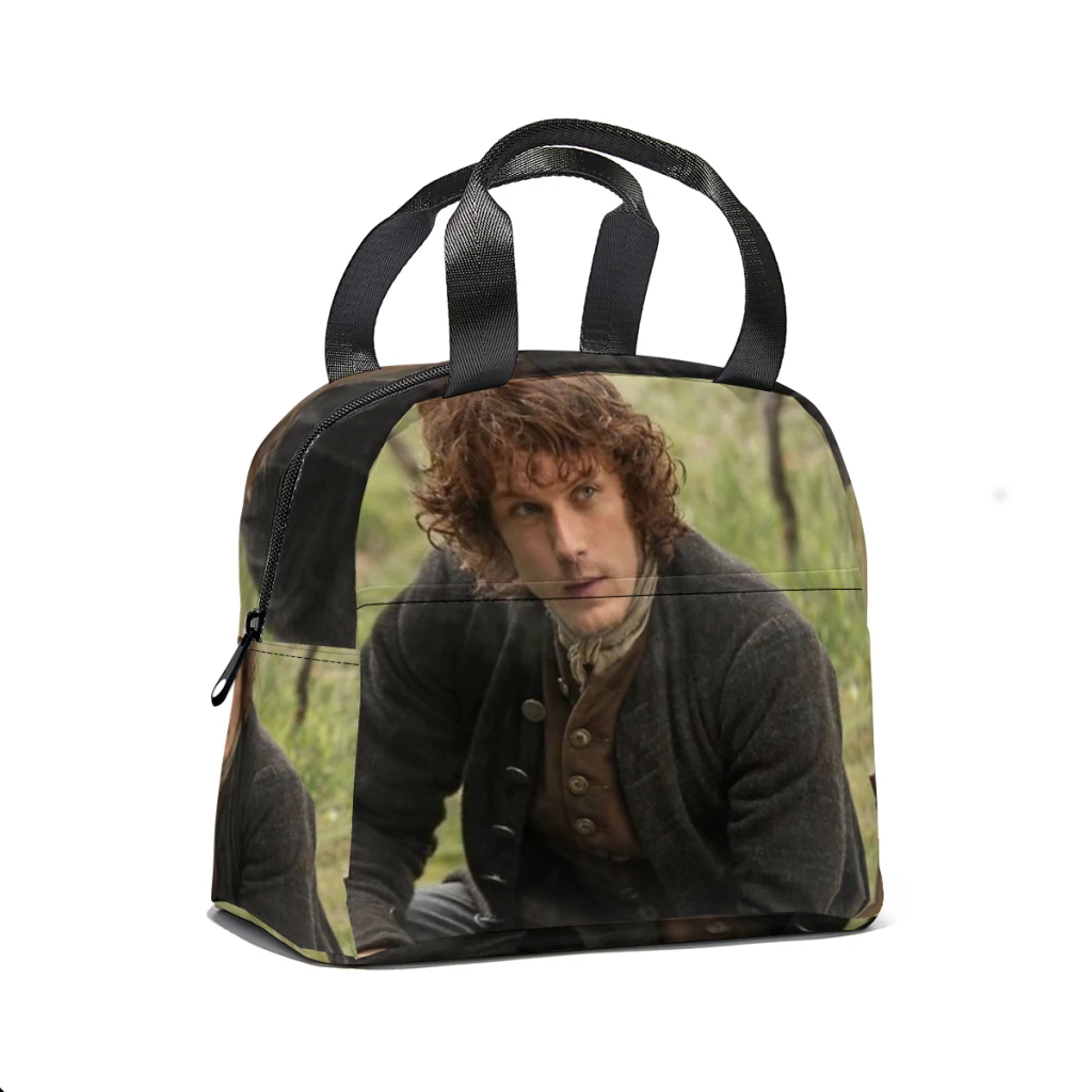 Jamie Fraser - Outlander Portable Lunch Bag Food Thermal Box Durable Cooler Lunchbox with Shoulder Strap Picnic Bag Office