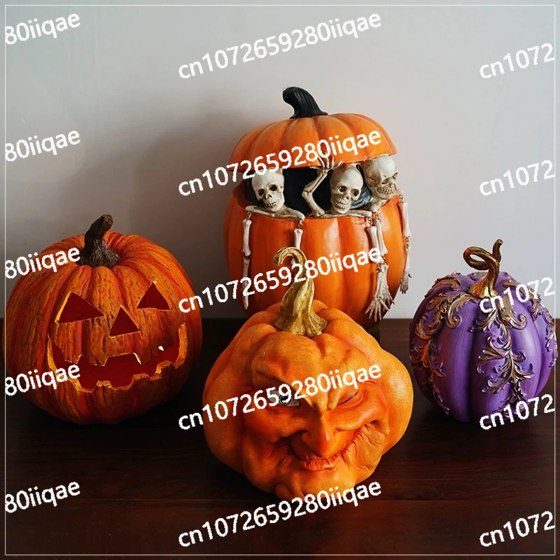 Dining Table Decoration，Export European Hand-painted Resin Pumpkin Series Resin Ornaments