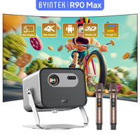 BYINTEK R90 Max 1080P Projector 4K Full HD DLP 2200 ANSI Lumens Android TV 11.0  3D 4K Supported Smart  Home Theater  Projector