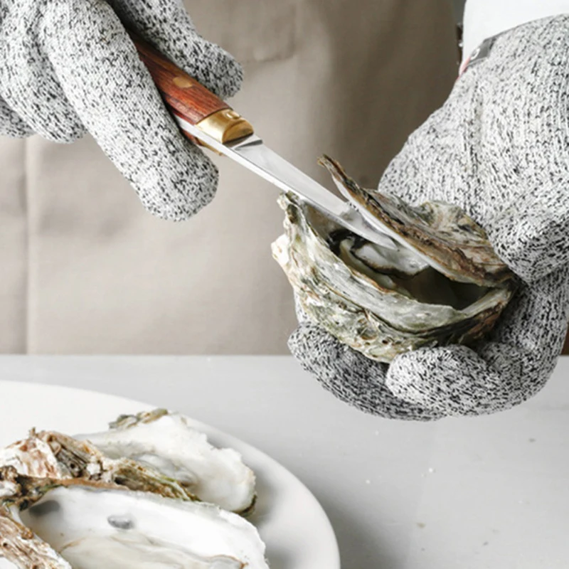 1pc Oyster Knife Kitchen Seafood Tool Rosewood Handle Stainless Steel Raw Shell Knife Shellfish Opener Tool Tea Knife