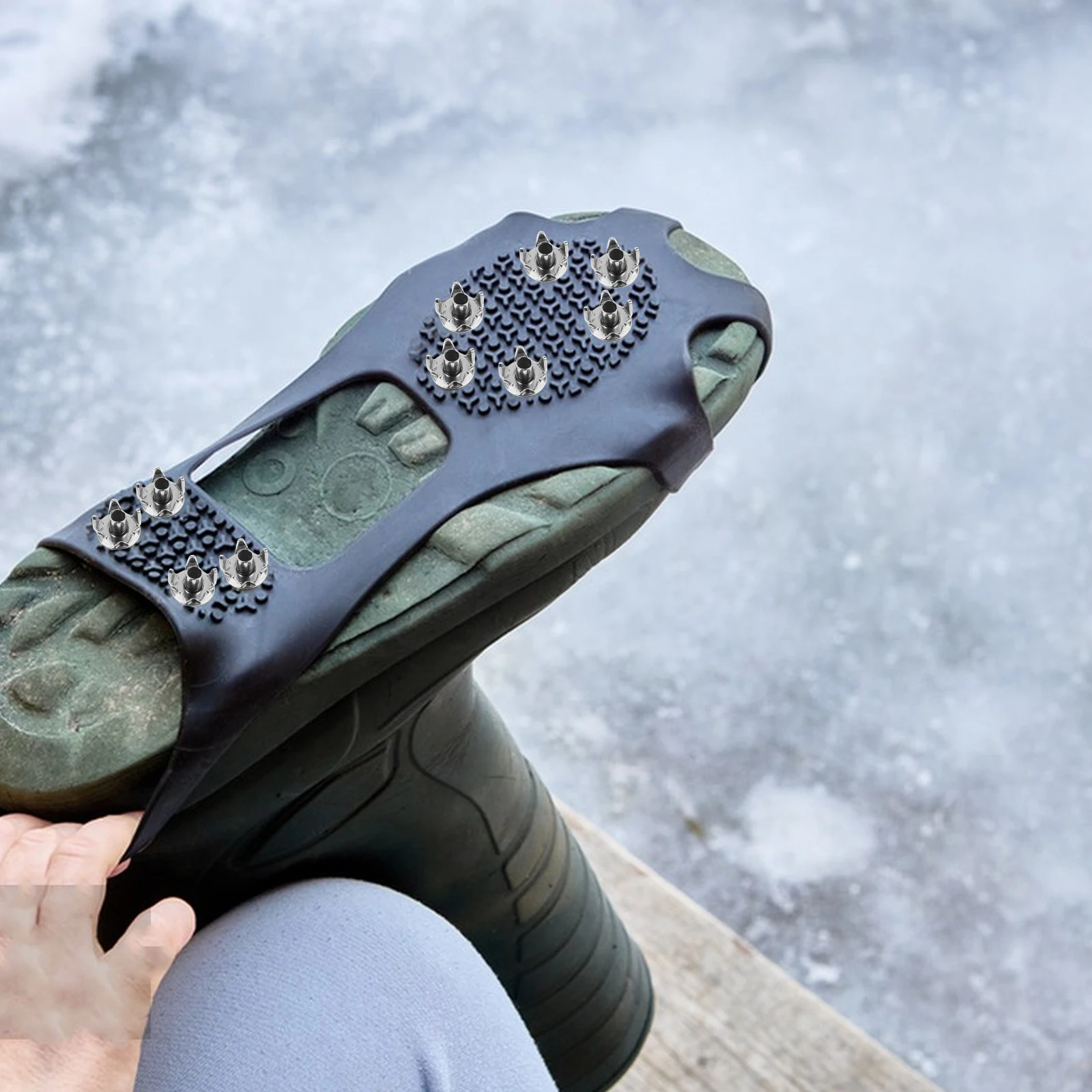 

50 Pcs Anti-s Spikes Crampons for Mountaineering Anti-slip Shoe Grips Ice Boot Snow and Shoes Studs Anti-fall Cleats Boots