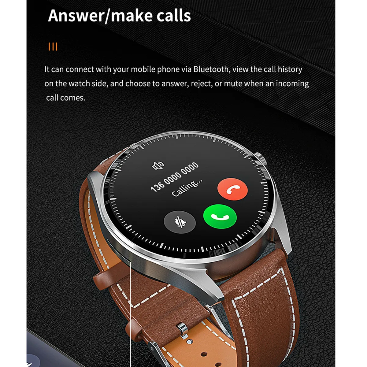 Smart Watch e auricolare Bluetooth Supporto interno Riproduzione musicale Rispondi Chiamate Notifica Mesage Assistente vocale AI Smartwatch 2025