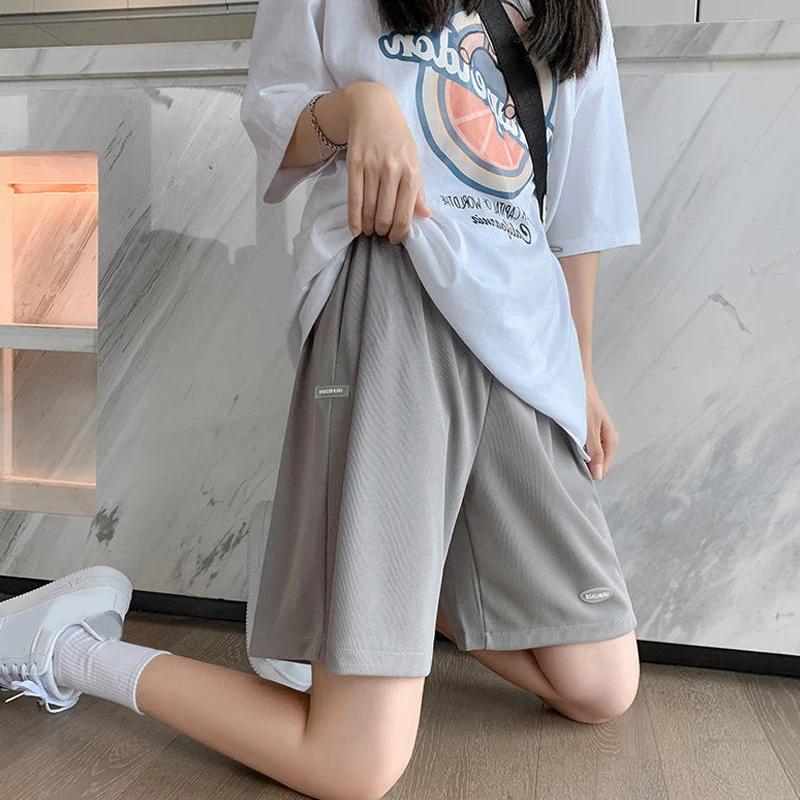 شورت أمومة عالي الخصر للنساء الحوامل ، كابريس حمل فضفاض ، مقاس كبير ، ساق واسعة ، صيف #5