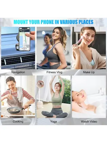 Phone Mount Vacuum Magnetic Phone Holder for Car,360 Adjustable Vacuum Magnetic Phone Holder,Magnet Car Mount for All Smartphone
