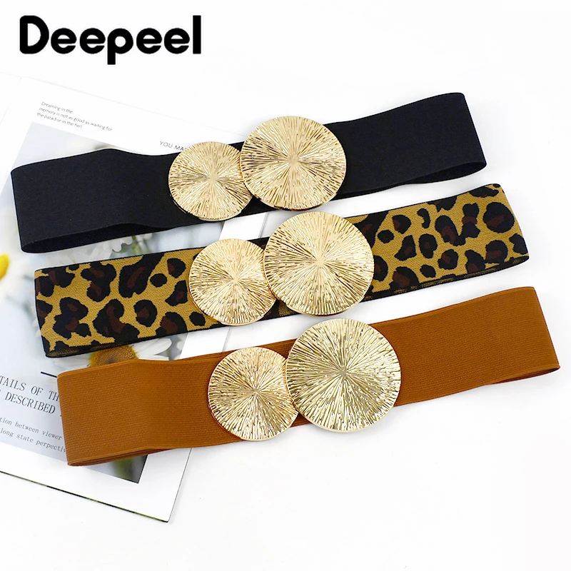 Deepeel 70cm Fashion Women's Elastic Wide Corset Cummerbunds Decorative Waist Belt for Dress Coat Suit Waistband Accessories