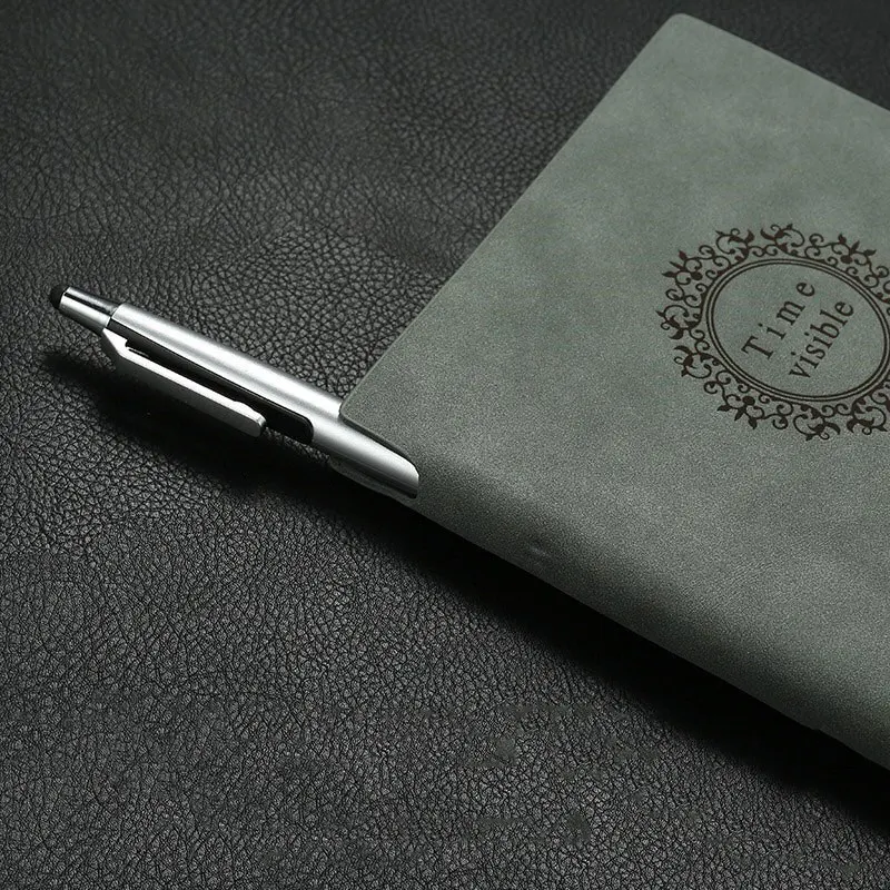 2025customized.Soft PU Leather Notebook and Pen Business Meeting Record Exhibitions Souvenir with Custom Service Sets