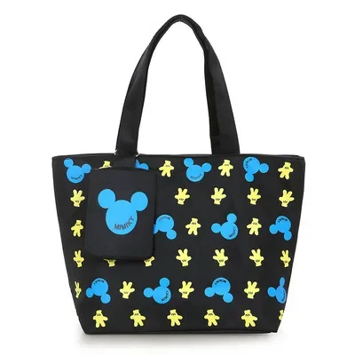 Disney-Bolso pequeño de tela de nailon impermeable para madre, bolsa de mano con monedero, informal, a la moda