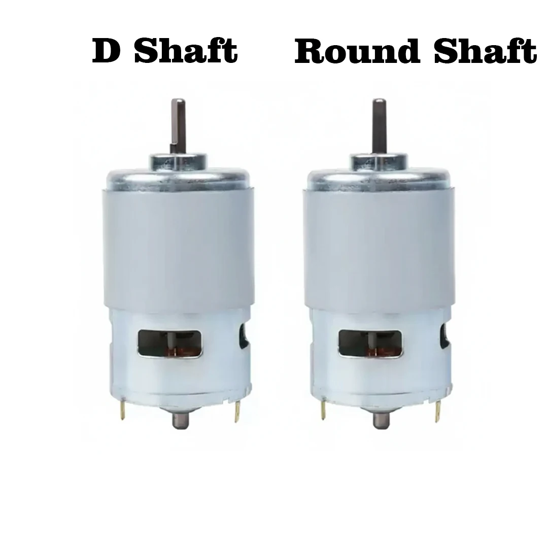 775 DC Motor 12V 24V 20000RPM High Speed Large Torque Ball Bearing Motor D-Shaft Round Shaft for DIY Drill Power Tools 80W Max