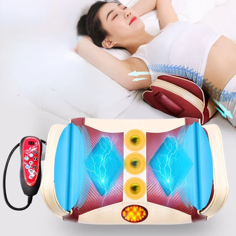 Electromagnetic Pulse Waist Massager - Low Frequency Heat Cushion, Airbag Traction, Multi-Functional Back Relief Massager