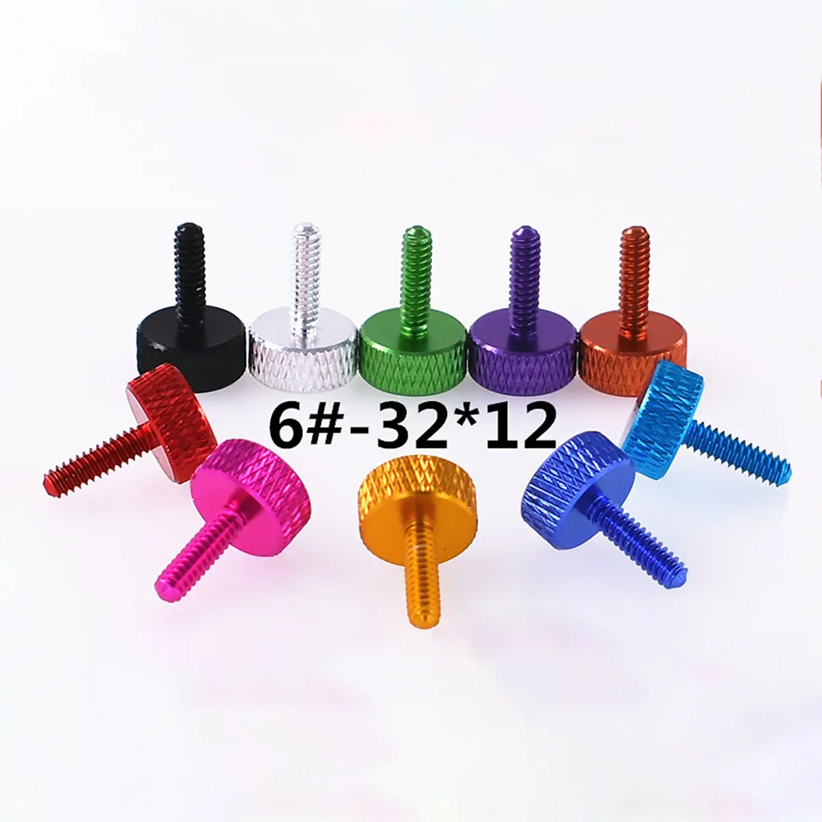 5 pezzi UNC 6 #-32 viti a testa zigrinata filettate viti di serraggio a mano in alluminio anodizzato colorato viti di regolazione manuale