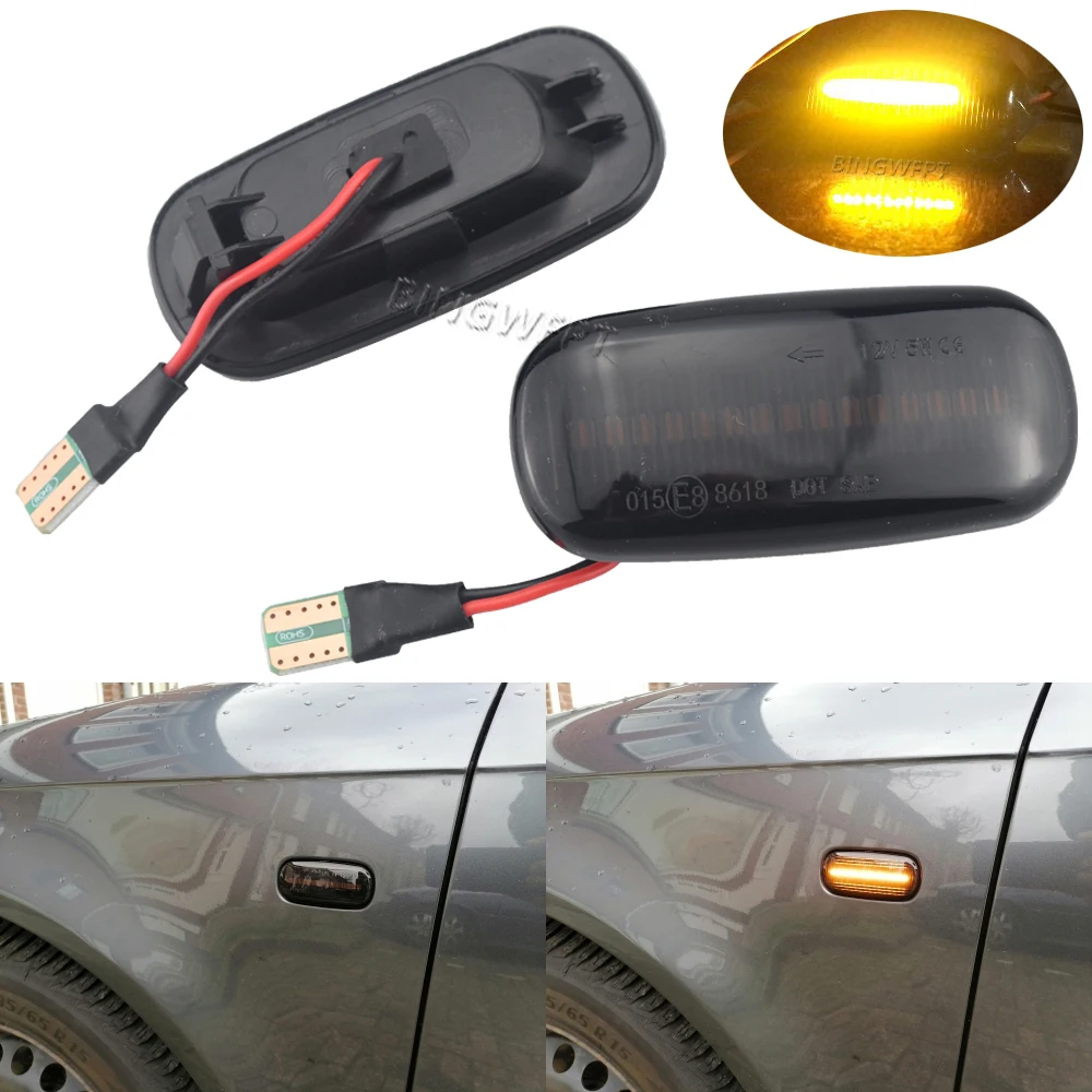 

Динамический указатель поворота, светодиодный боковой габаритный указатель последовательности для Audi A3 S3 8P 2004-2008 для Audi A4 S4 RS4 B8 2005-2008