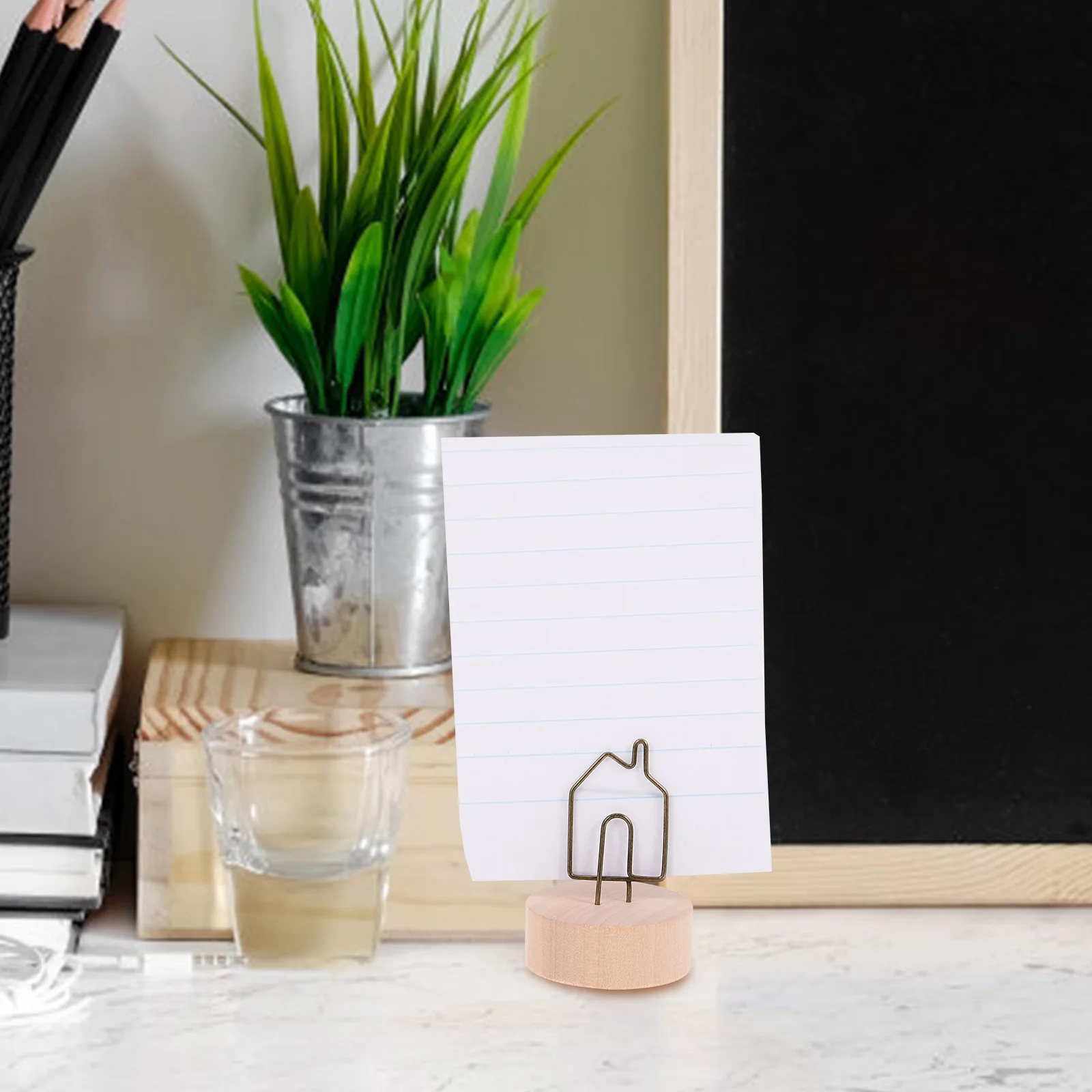 

4pcs Holders Clip Desk Memo Holder Reusable Wedding Photo Clip Table Paper Clips Number Paper Clips