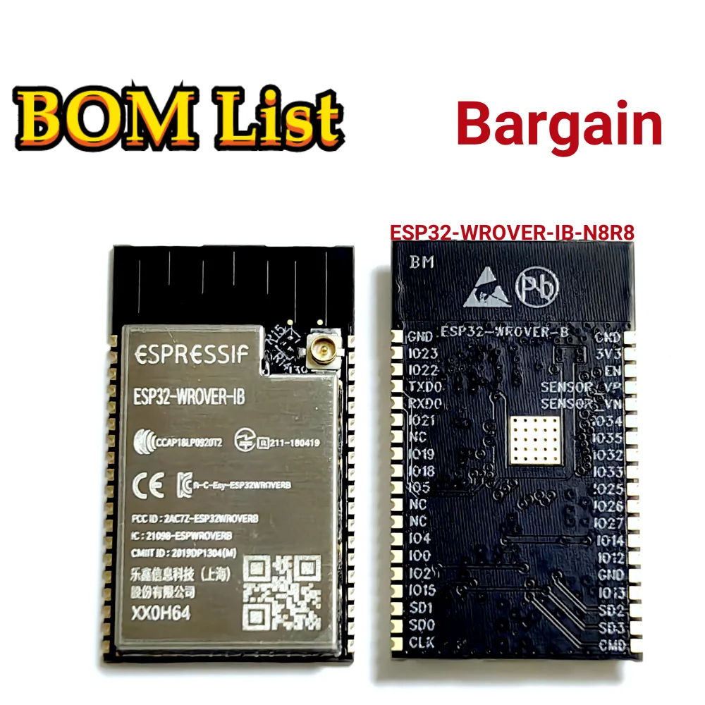 ESP32-WROVER-IB 8MB ESP32-WROVER-IB-N8R8 Ipex antenna module based on ESP32-D0WD WiFi-BT-BLE MCU module 4MB SPI flash