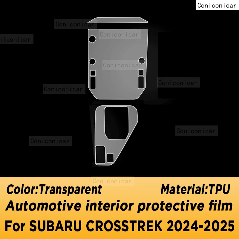 For SUBARU CROSSTREK 2024 2025 Center Console Gear Panel Screen TPU Car Interior Protective Film Anti-Scratch Repair Sticker