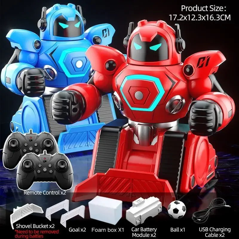 Robô RC de Luta, Robô de Futebol, Jogo Pais e Filhos, Robô de Controle Remoto 2.4G, Robô de Luta RC, Brinquedo para Meninos, Ideal para Presentes