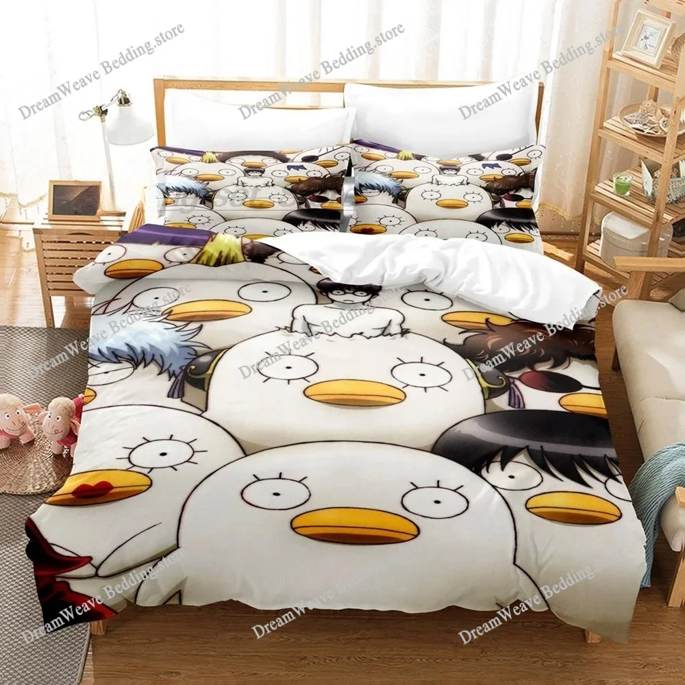 

Fashion 3D Anime Bed Sheet Set Gintama Bedding Set Single Twin Full Queen King Size Bed Set Adult Kid Bedroom Duvet Cover Sets